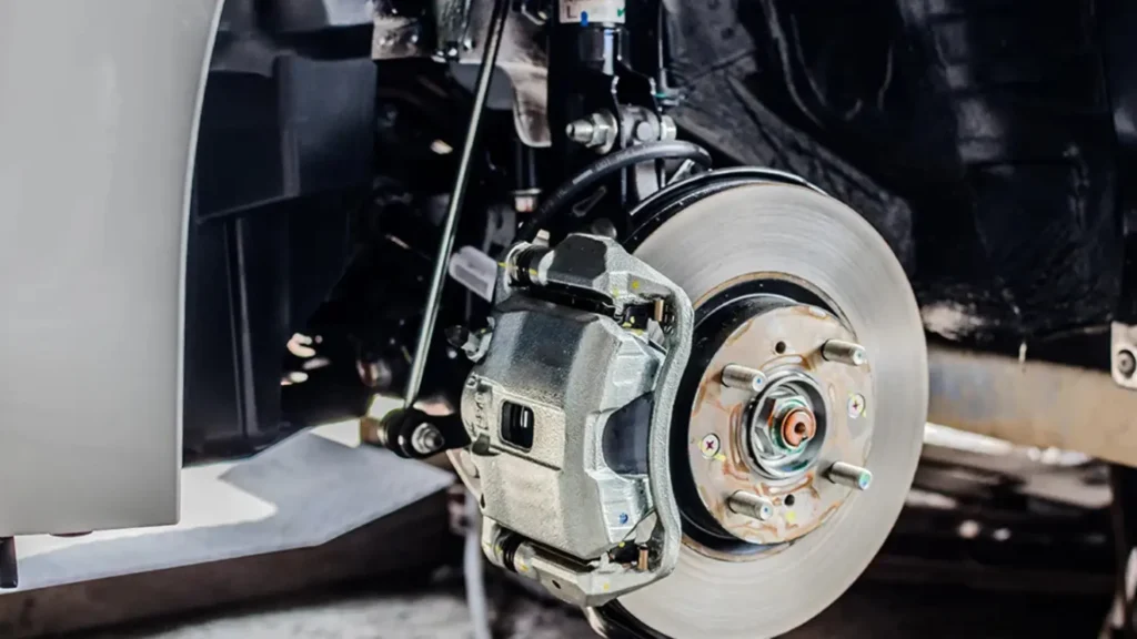 brake components inspection in mercedes b1 service