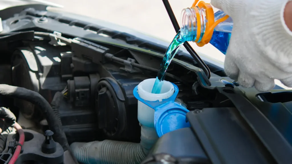 fluid top-up in mercedes a9 service