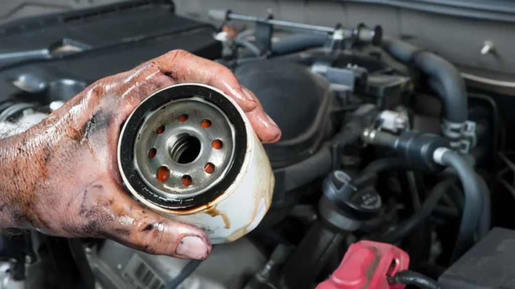 oil filter replacement in mercedes b5 service