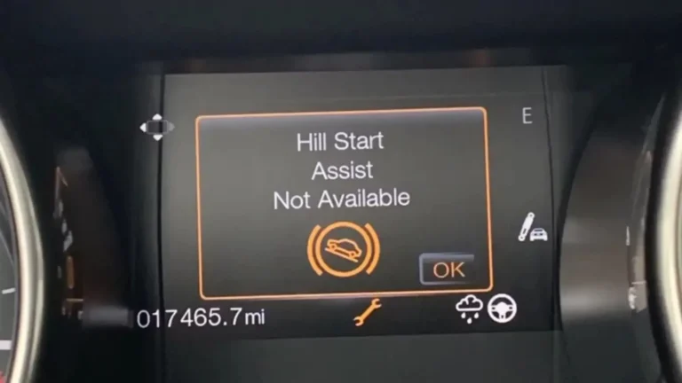 Hill Start Assist Not Available Ford: Causes, Fixes, & More 7 hill start assist not available